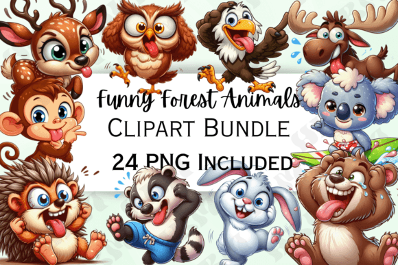 Download Funny Cartoon Forest Animals Clipart - Fun Collection