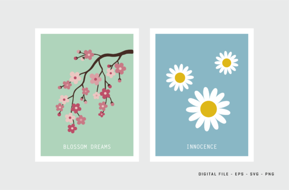 Download Cherry Blossom &amp; Daisy Innocence Print - Innocence Collection