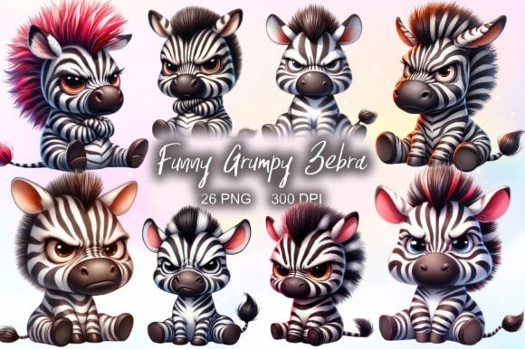 Download Funny Grumpy Zebra Clipart PNG - Fun Collection