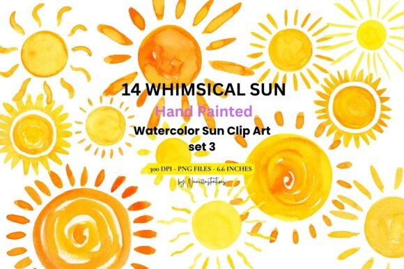 Download Sun Watercolor Fun Clip Art Hand Painted - Fun Collection