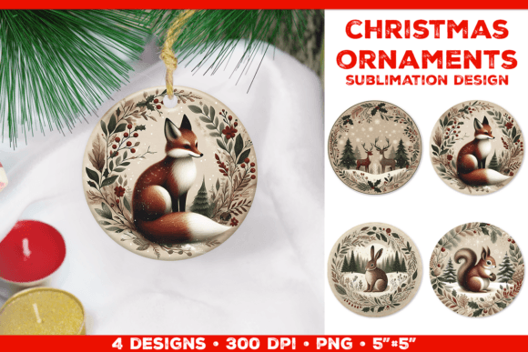 Download Cozy Woodland Animals Christmas Ornament - Cozy woodland Collection