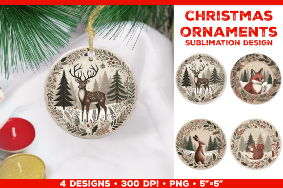 Download Cozy Woodland Animals Christmas Ornament - Cozy woodland Collection