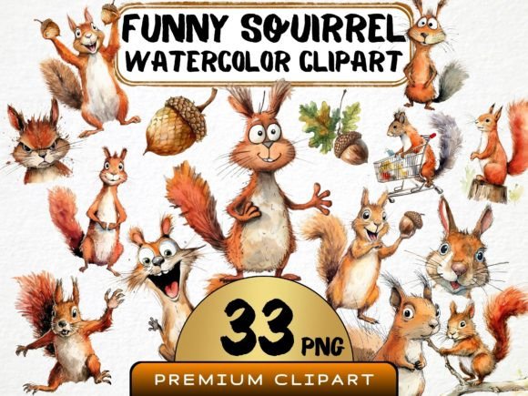 Download Funny Squirrel Clipart Bundle&nbsp; - Fun Collection