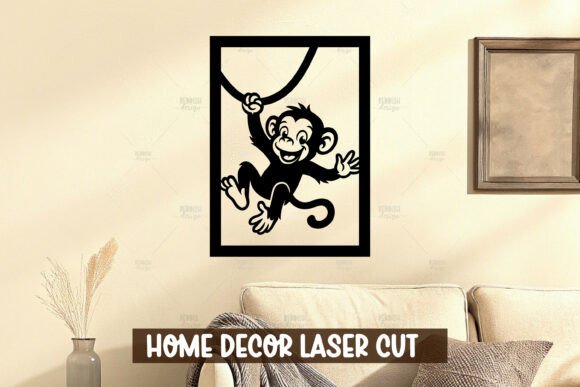 Download Monkey Wall Art SVG for Nursery Room - Monkey Collection