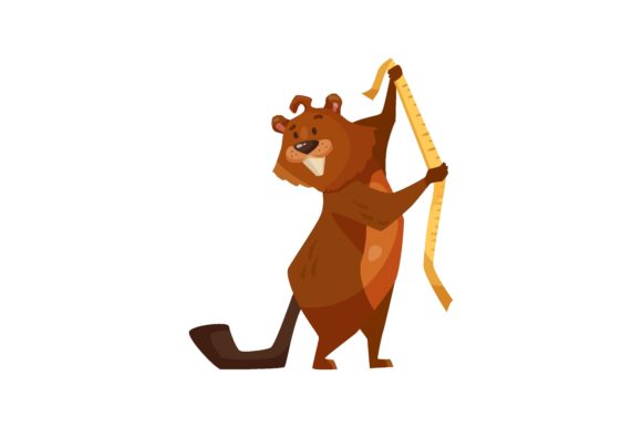 Download Funny Beaver Cartoon Illustration. Cute - Fun Collection
