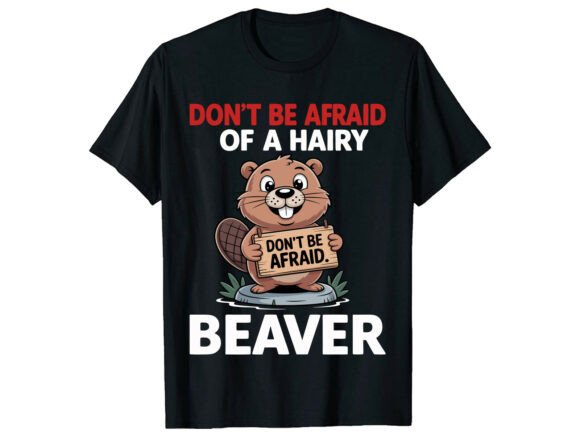 Download Hairy Beaver Funny Cartoon T-Shirt - Fun Collection