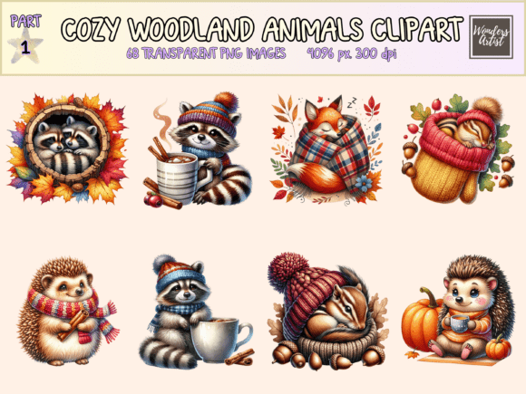 Download Cozy Woodland Animals Clipart - Cozy woodland Collection