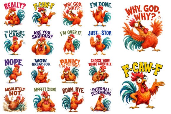 Download Funny F-Caw-F Chicken Sublimation PNG - Fun Collection
