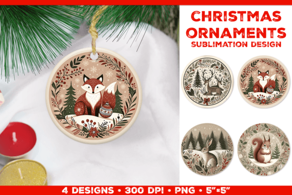 Download Cozy Woodland Animals Christmas Ornament - Cozy woodland Collection