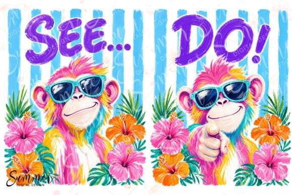 Download See Do Monkey Preppy Striped Funny PNG - Fun Collection